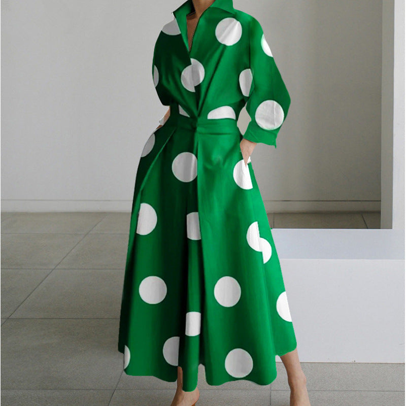 SOPHIE | Elegant Front Wrap Collared Maxi Dress