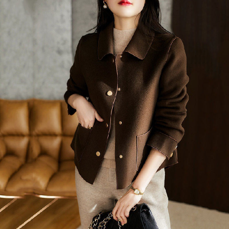 SYDNEY | Cozy Button Front Long Sleeve Collared Coat