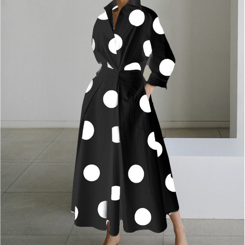 SOPHIE | Elegant Front Wrap Collared Maxi Dress