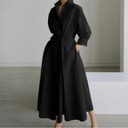 SOPHIE | Elegant Front Wrap Collared Maxi Dress