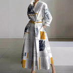 SOPHIE | Elegant Front Wrap Collared Maxi Dress