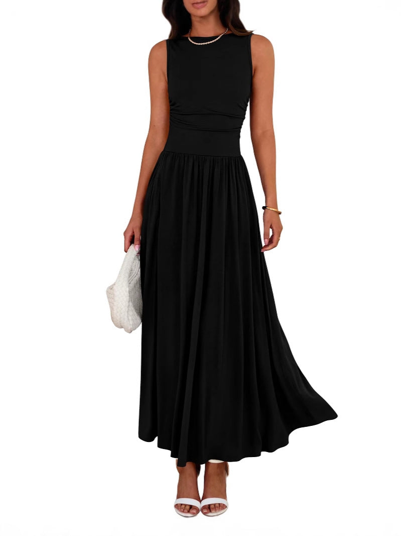 EMMIE | Chic Sleeveless Ruched High-Waisted Maxi Dress