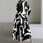 SOPHIE | Elegant Front Wrap Collared Maxi Dress