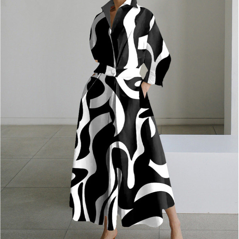 SOPHIE | Elegant Front Wrap Collared Maxi Dress