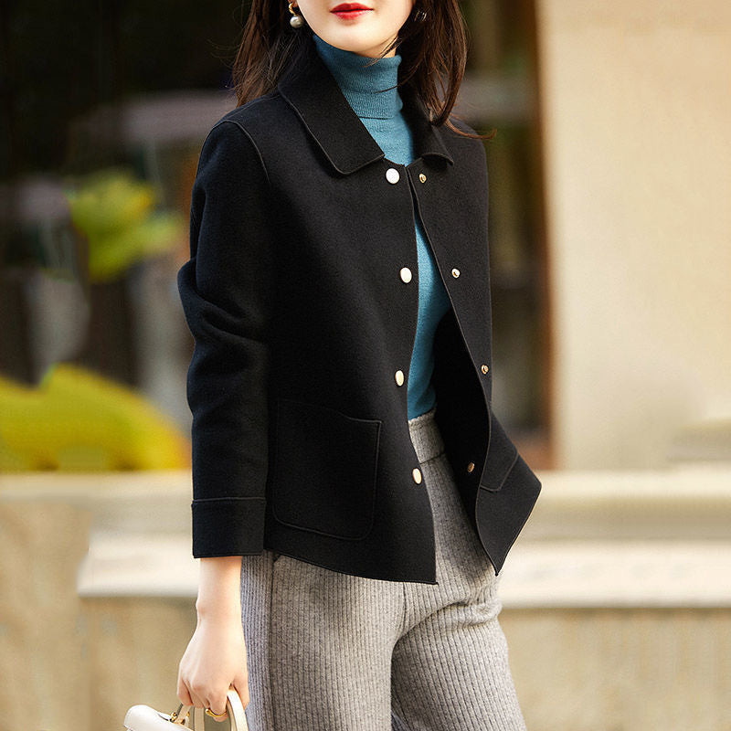SYDNEY | Cozy Button Front Long Sleeve Collared Coat