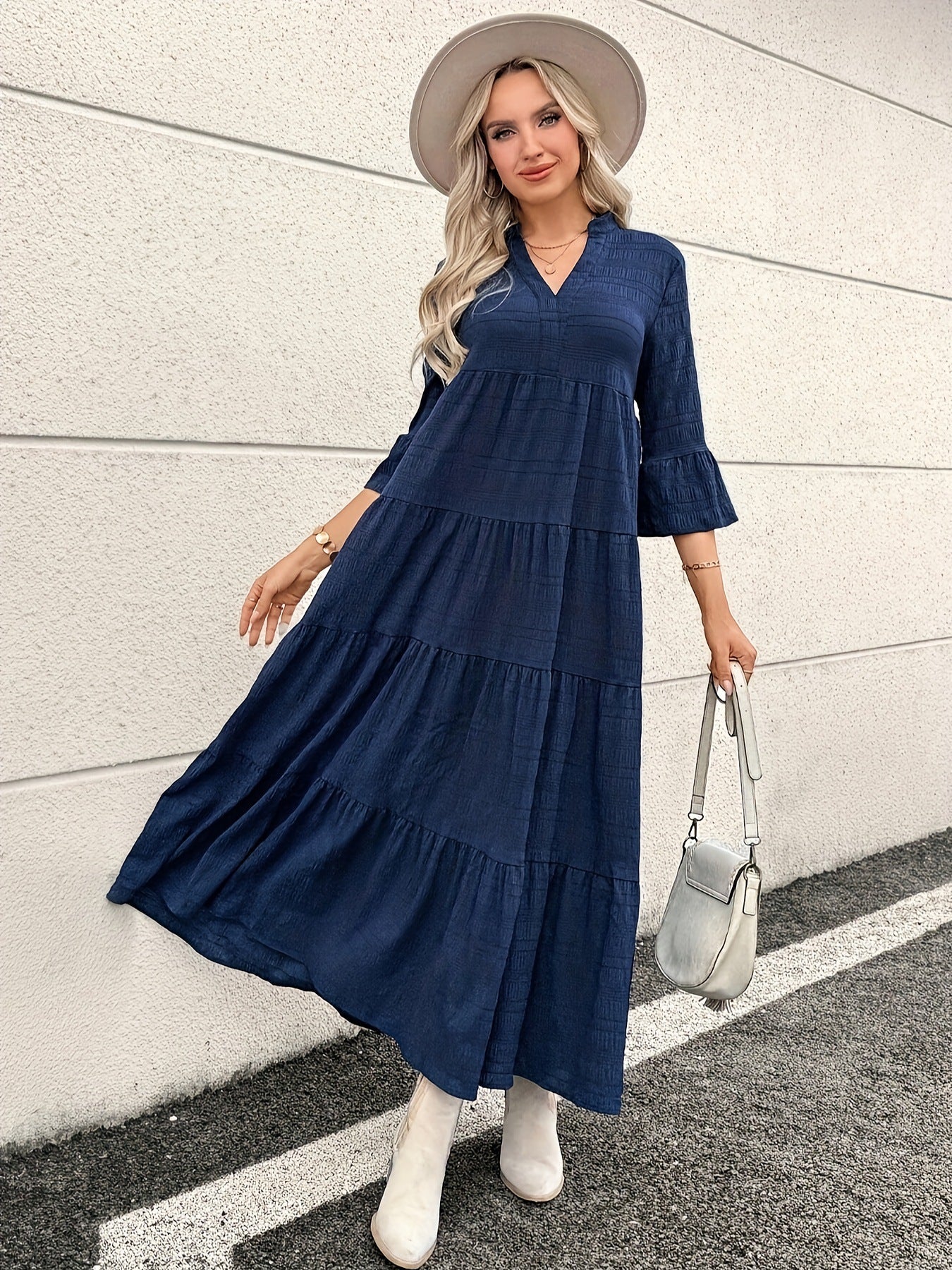 STELLA™ - Casual V-Neck Summer Maxi Dress