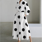 SOPHIE | Elegant Front Wrap Collared Maxi Dress