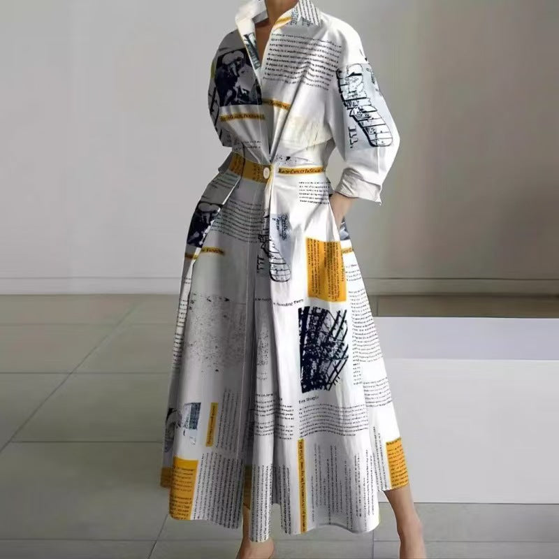 SOPHIE | Elegant Front Wrap Collared Maxi Dress
