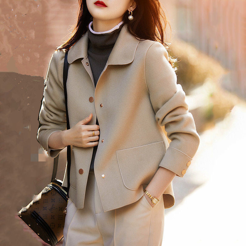 SYDNEY | Cozy Button Front Long Sleeve Collared Coat