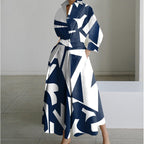 SOPHIE | Elegant Front Wrap Collared Maxi Dress