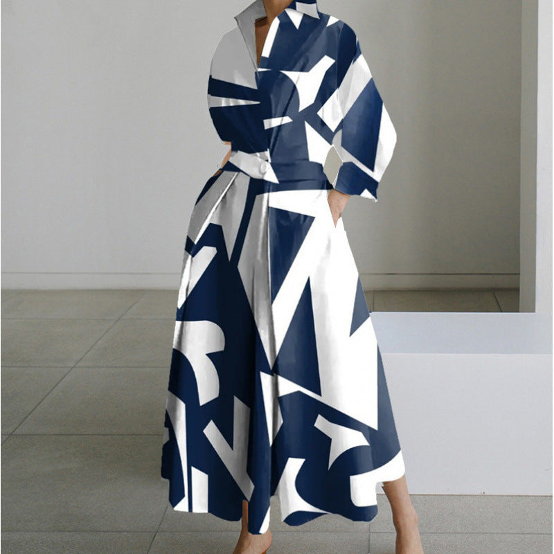 SOPHIE | Elegant Front Wrap Collared Maxi Dress