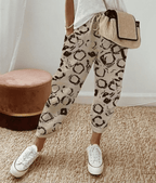 Elle | Flattering Fit & Comfort Waistband Trouser With Print