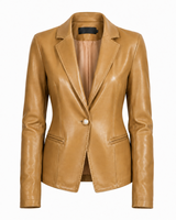 Maya | Lambskin Leather Blazer