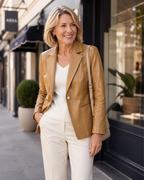 Maya | Lambskin Leather Blazer