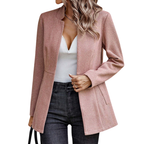 WAVNA | Polished Open Front Wool Blazer