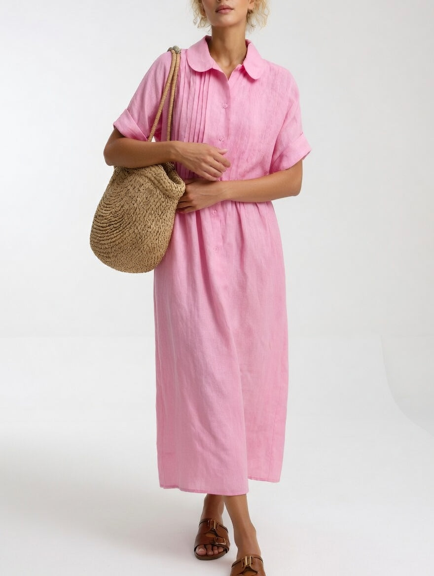 Lysandra™ | Flowing Summer Shirt Dress