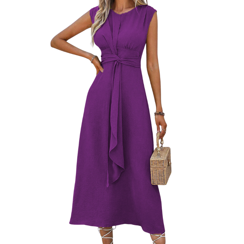ROBBYN | Trendy Waist-Tie Sleeveless Dress