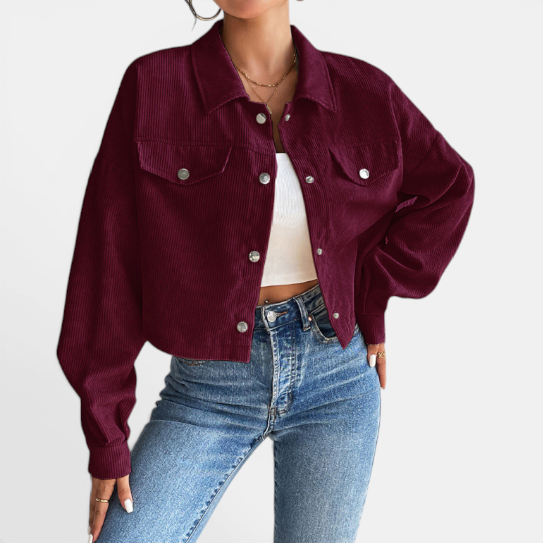 DEVIN™ – Relaxed Corduroy Button-Front Jacket