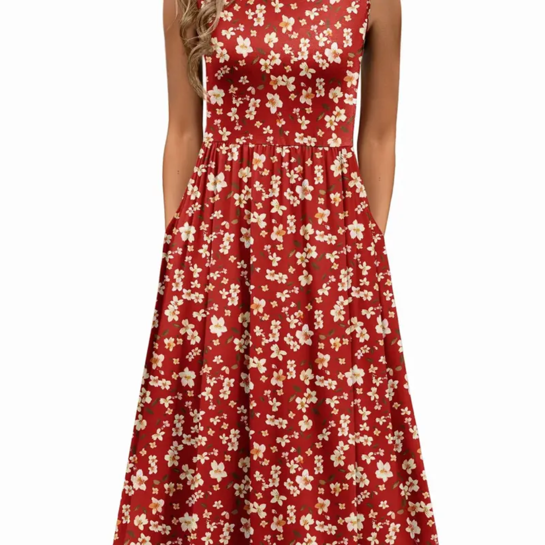 WREN™ – Breezy Floral Pocket Midi Dress