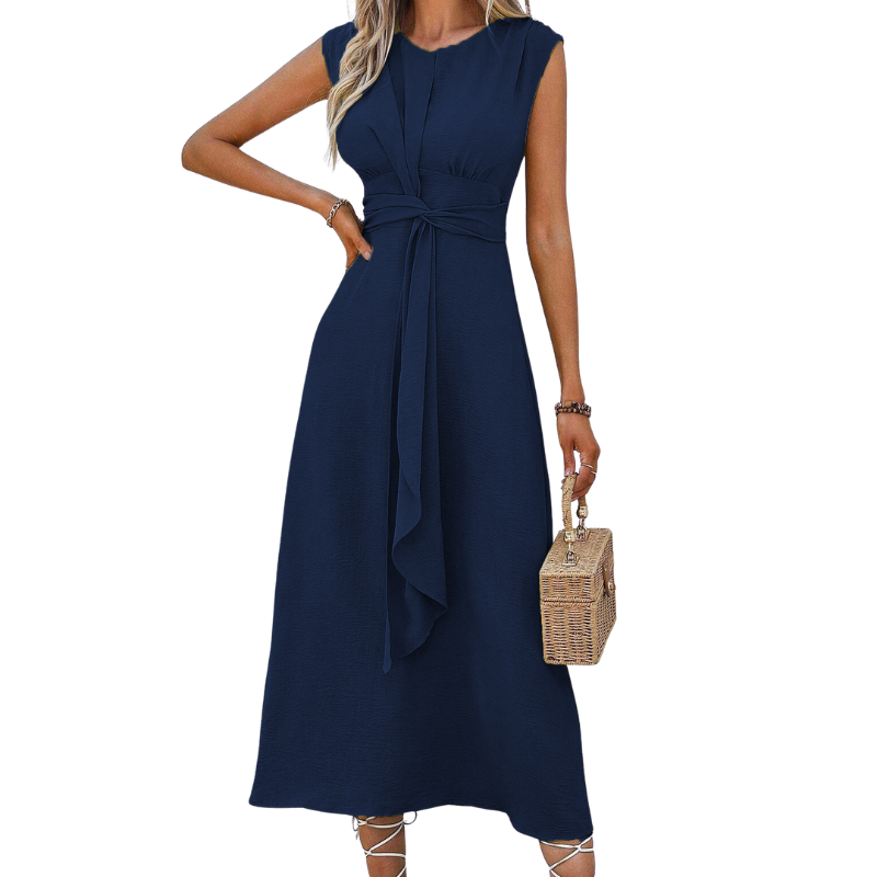 ROBBYN | Trendy Waist-Tie Sleeveless Dress