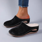 Carolina | Fleece-Lined Wedge Mules
