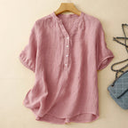 Julie | Relaxed Cotton Linen Blouse