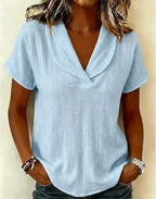 Sally | Relaxed V Neck Blouse