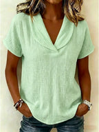 Sally | Relaxed V Neck Blouse