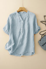 Julie | Relaxed Cotton Linen Blouse