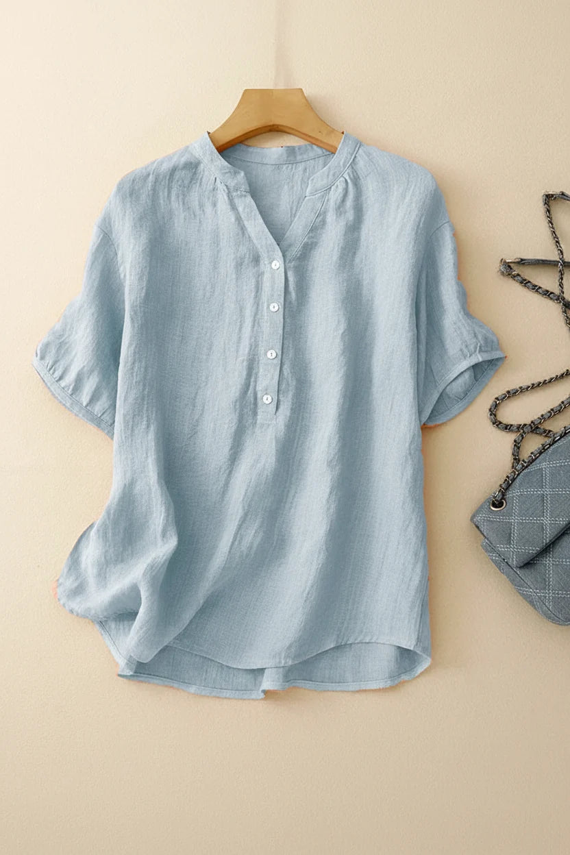 Julie | Relaxed Cotton Linen Blouse