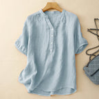 Julie | Relaxed Cotton Linen Blouse