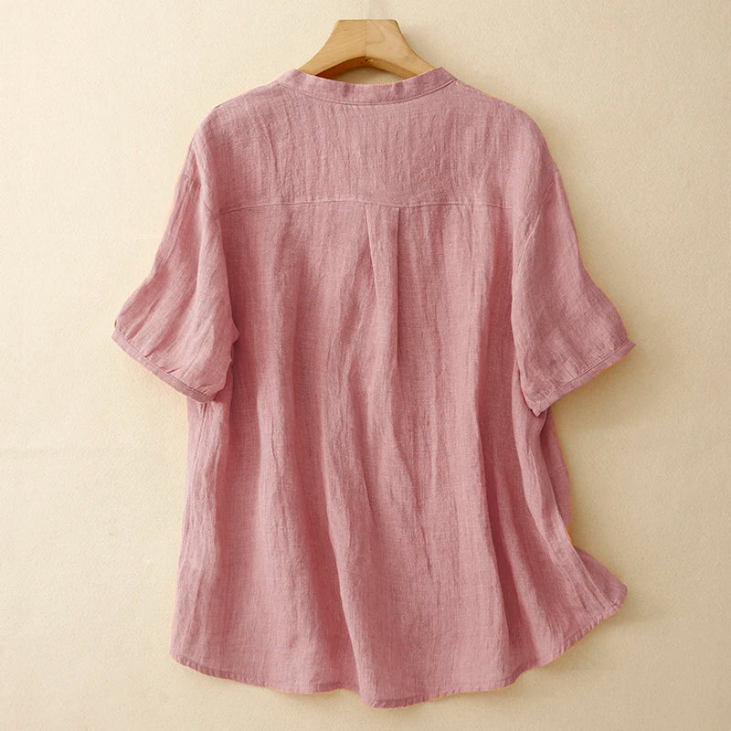 Julie | Relaxed Cotton Linen Blouse