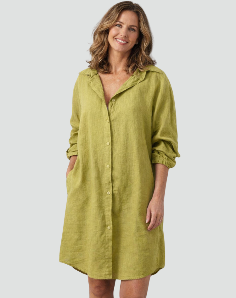 Laura | Casual Linen Shirt Dress