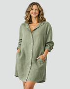 Laura | Casual Linen Shirt Dress