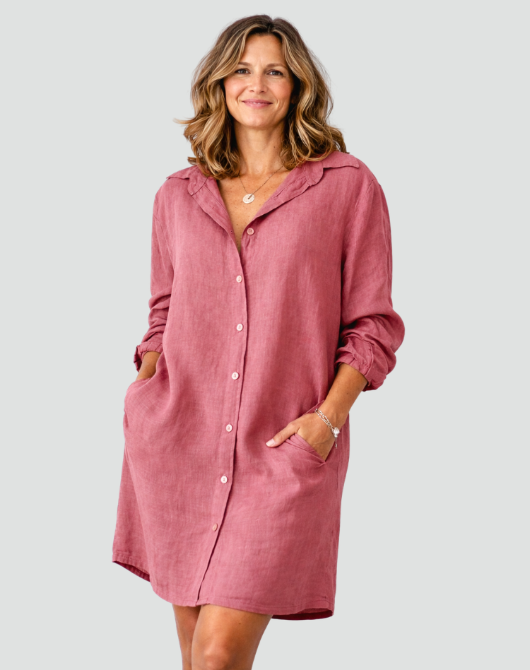 Laura | Casual Linen Shirt Dress