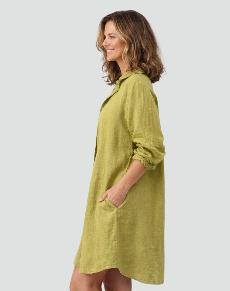 Laura | Casual Linen Shirt Dress