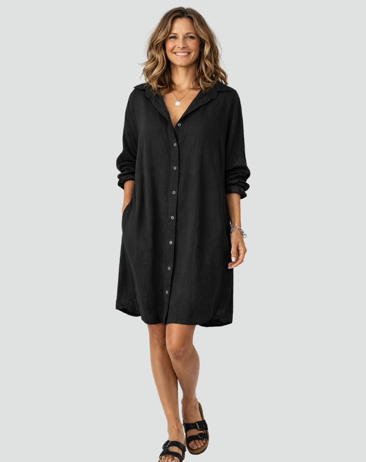 Laura | Casual Linen Shirt Dress