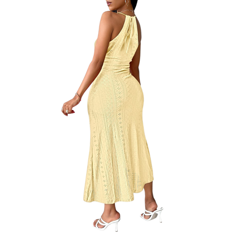 PENELOPE | Chic Halter Neck Sleeveless Maxi Dress