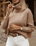 PHOEBE | Elegant Turtleneck Knit Sweater For Women