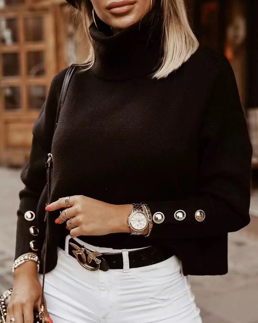 PHOEBE | Elegant Turtleneck Knit Sweater For Women