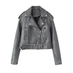 DAGMAR™ – Vintage Moto Loose Leather Jacket