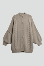 OLIVIA | Braided Cable Knit Cardigan