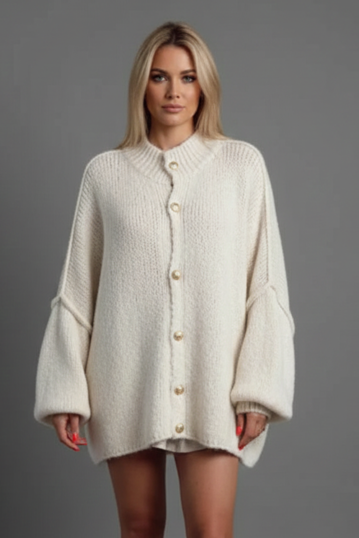 OLIVIA | Braided Cable Knit Cardigan