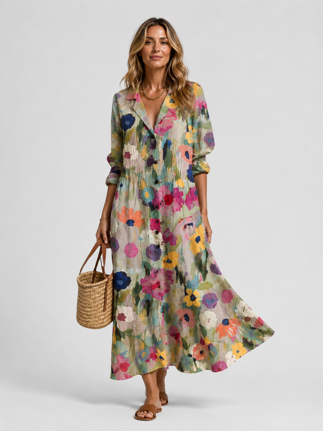 Xenia | Relaxed Printed Shirt Dress