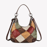 Bohemian Leather Patchwork Tote Bag