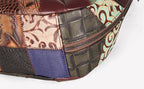 Bohemian Leather Patchwork Tote Bag