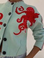 VIVIAN | Fun Octopus Pattern Cardigan