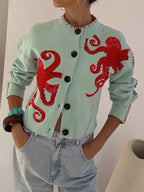 VIVIAN | Fun Octopus Pattern Cardigan