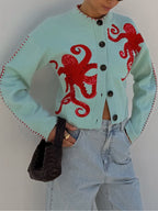 VIVIAN | Fun Octopus Pattern Cardigan