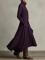 Arielle™ Vintage Asymmetrical Turtleneck Dress